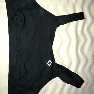 Black moving comfort sports bra